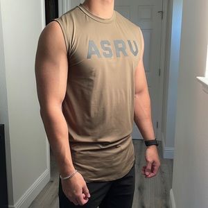 ASRV Olive Train-Lite Muscle Tee
